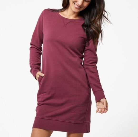 Pact Essential Sweatshirt Dress Size XL Organic Cotton Midi Loungewear - Picture 11 of 11